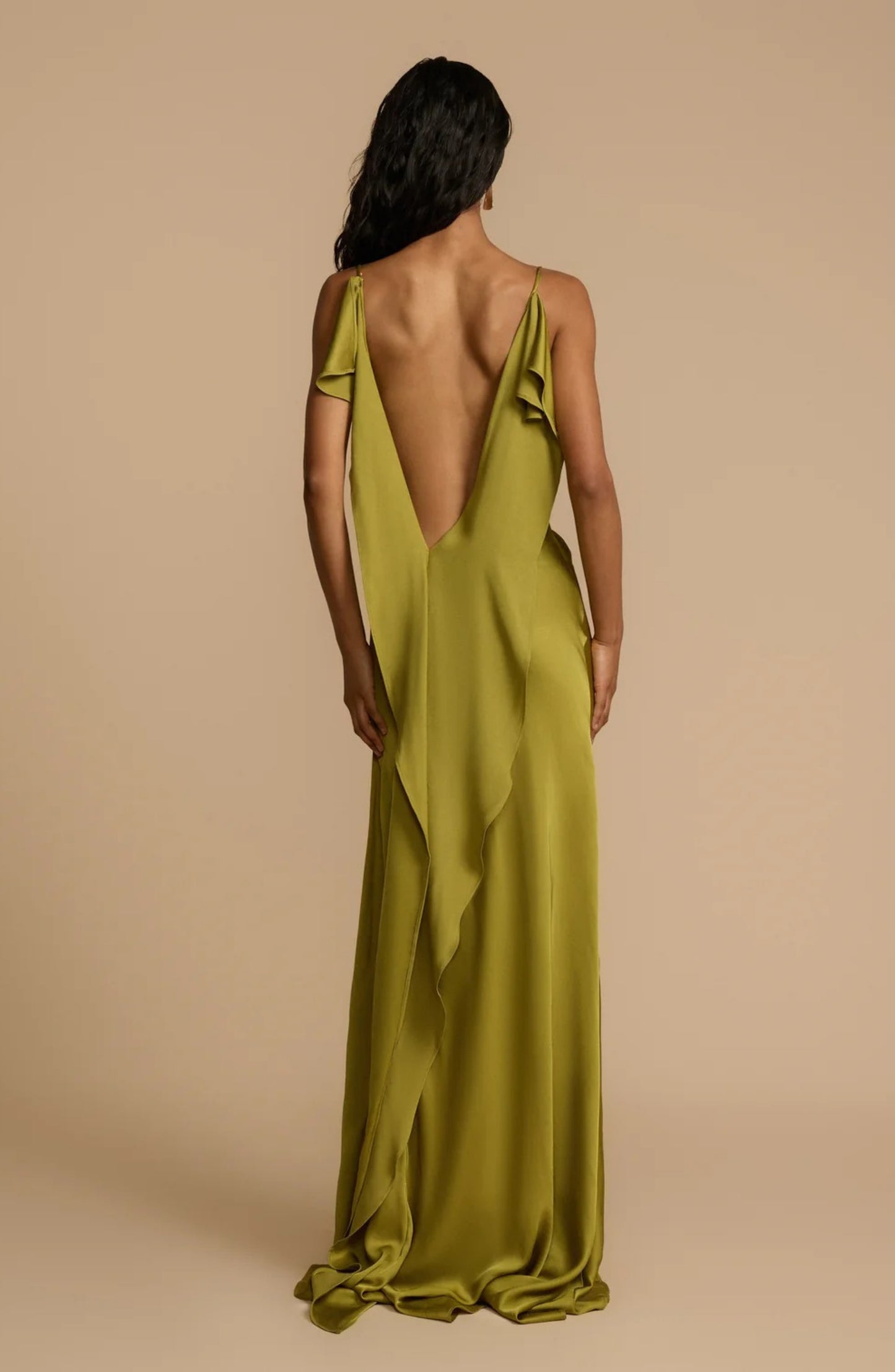 Satin Side High Slit Maxi Dress