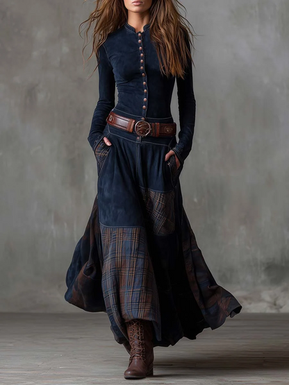 Izabella™ Suede Maxi Dress + Free Belt